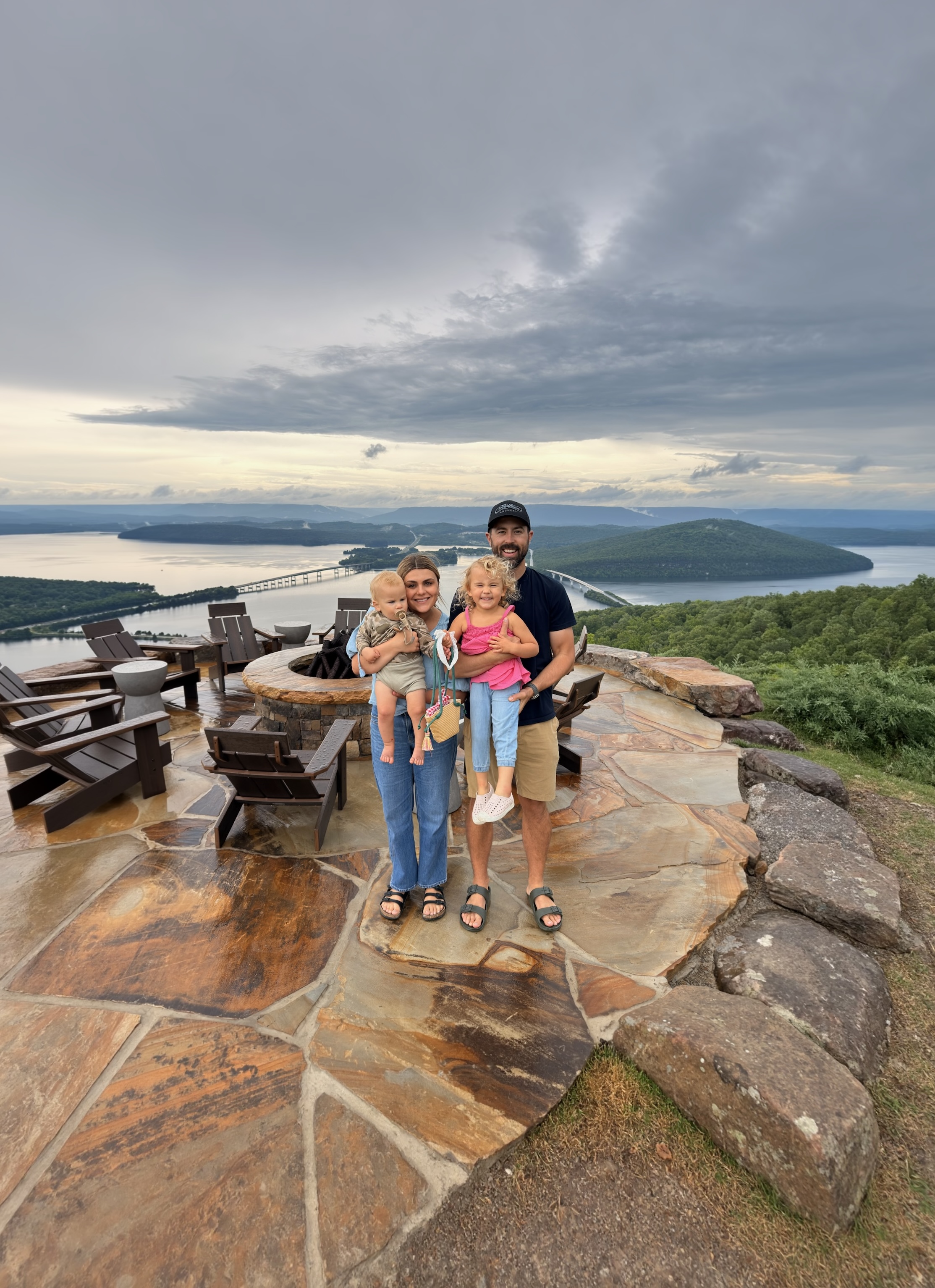 The Dahlberg family in Guild Tennessee overlooking the mountain and river